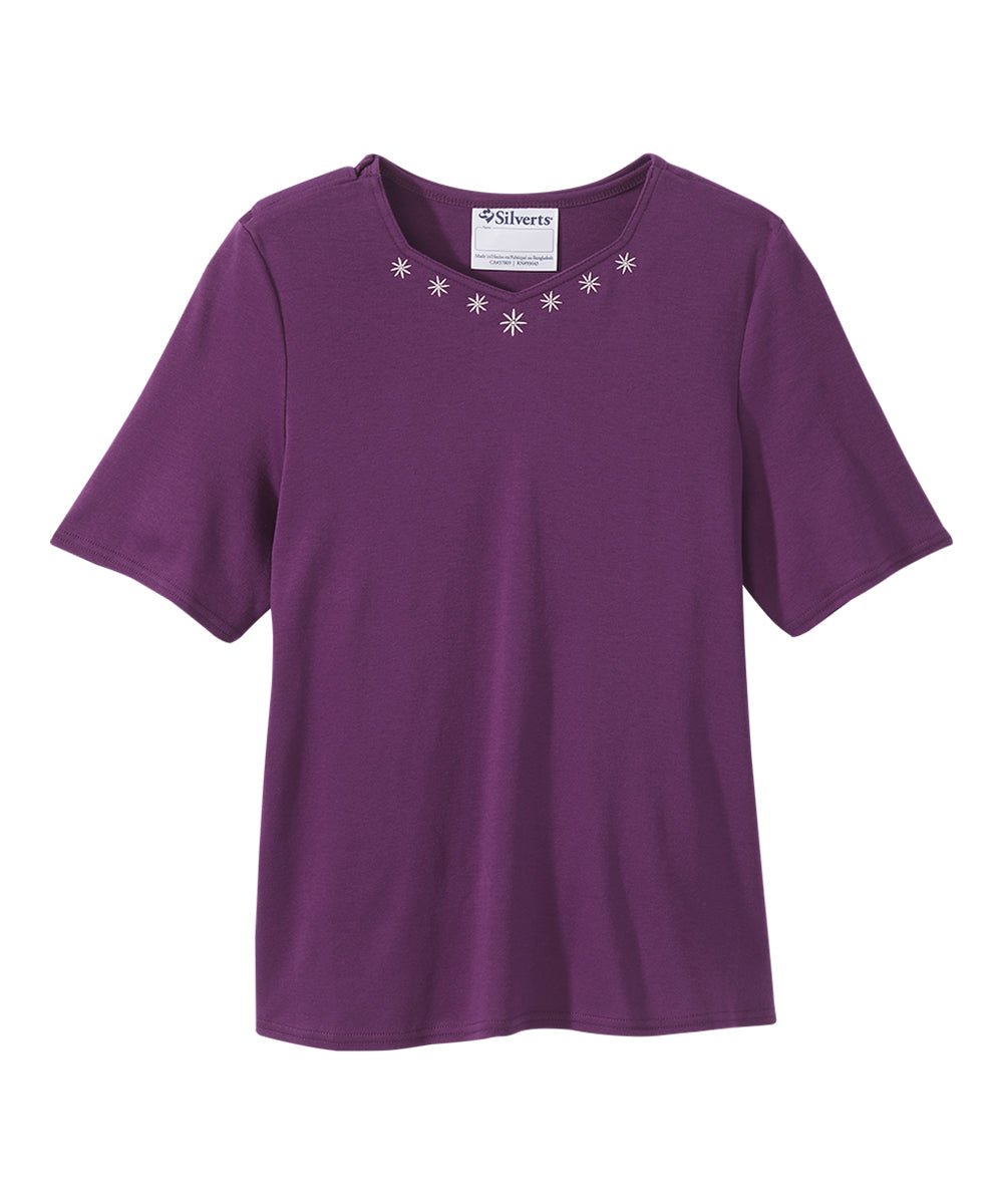 Women's Soft Embroidered Adaptive Top