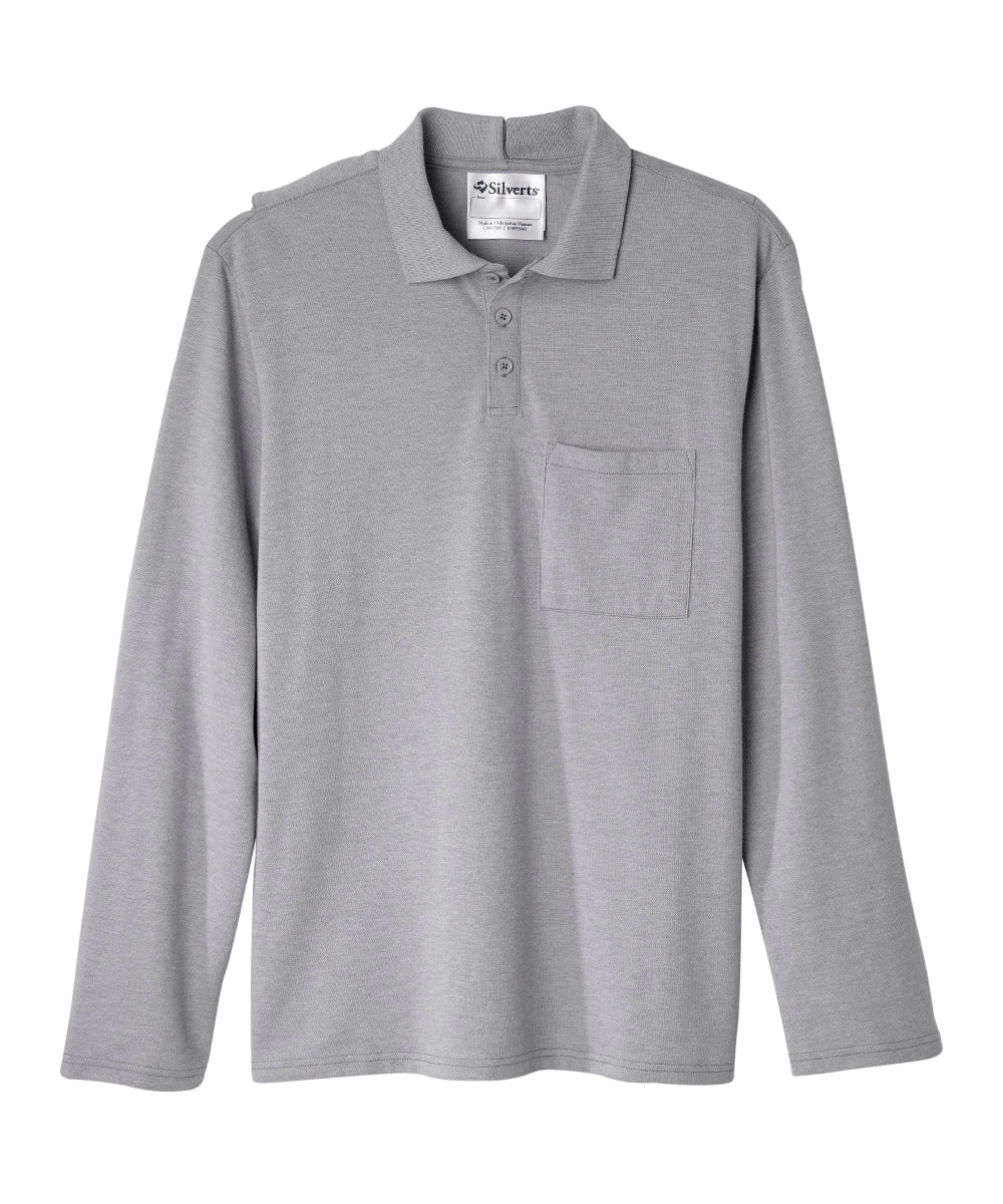 Men's Open Back Long Sleeve Polo