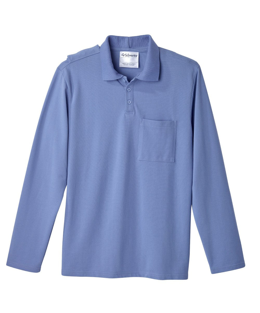 Men's Open Back Long Sleeve Polo