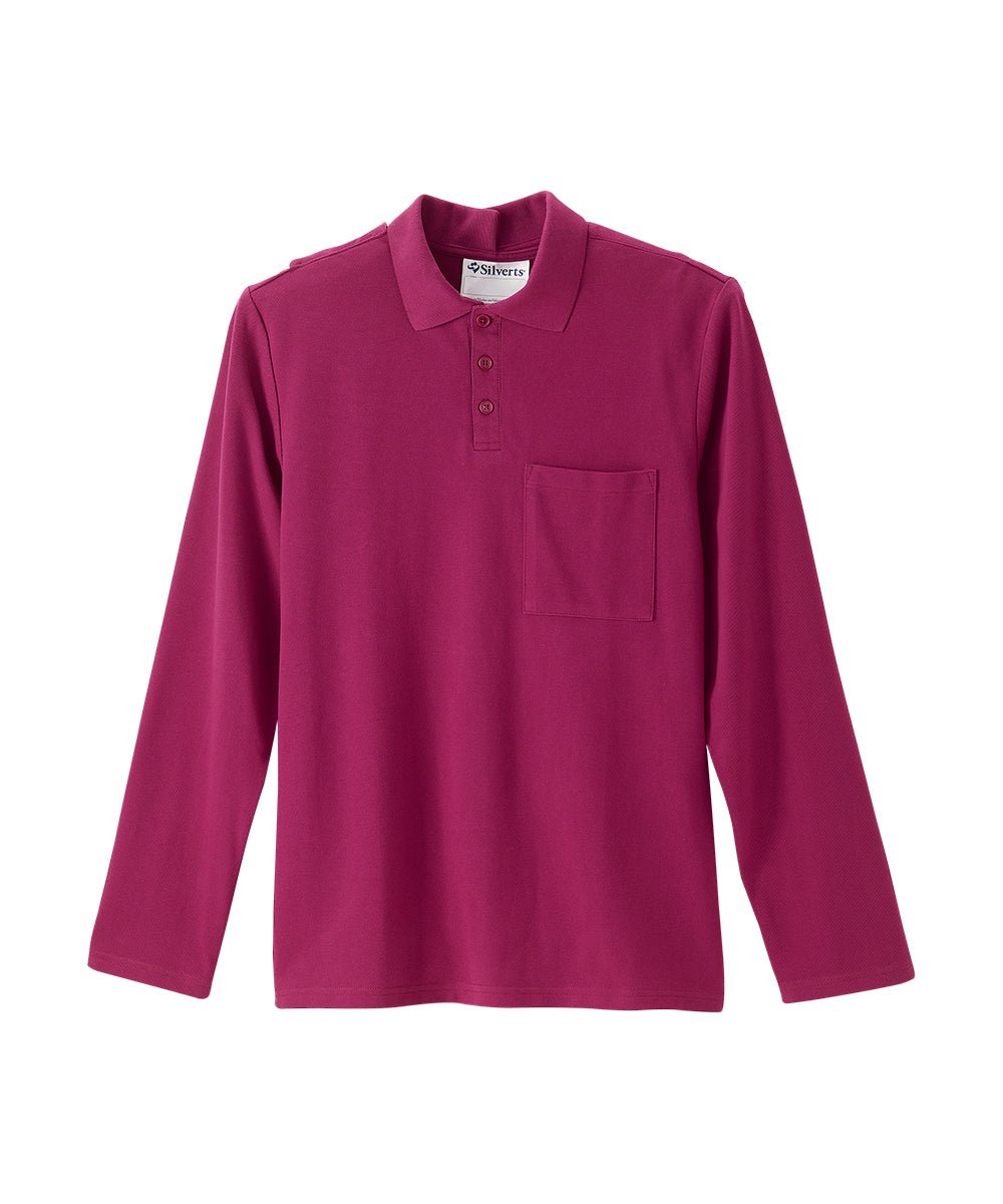 Men's Open Back Long Sleeve Polo