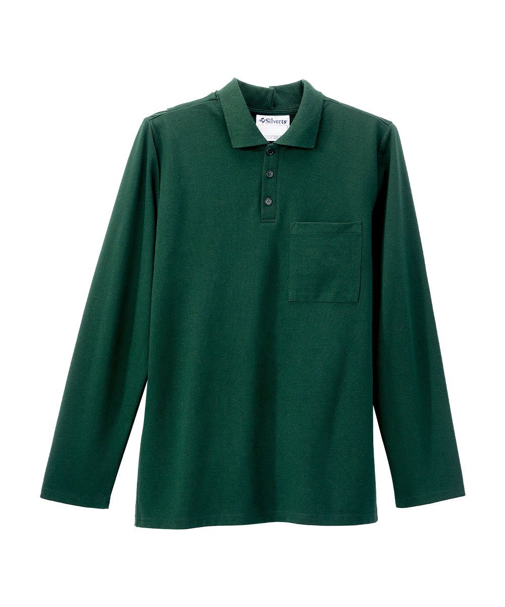 Men's Open Back Long Sleeve Polo