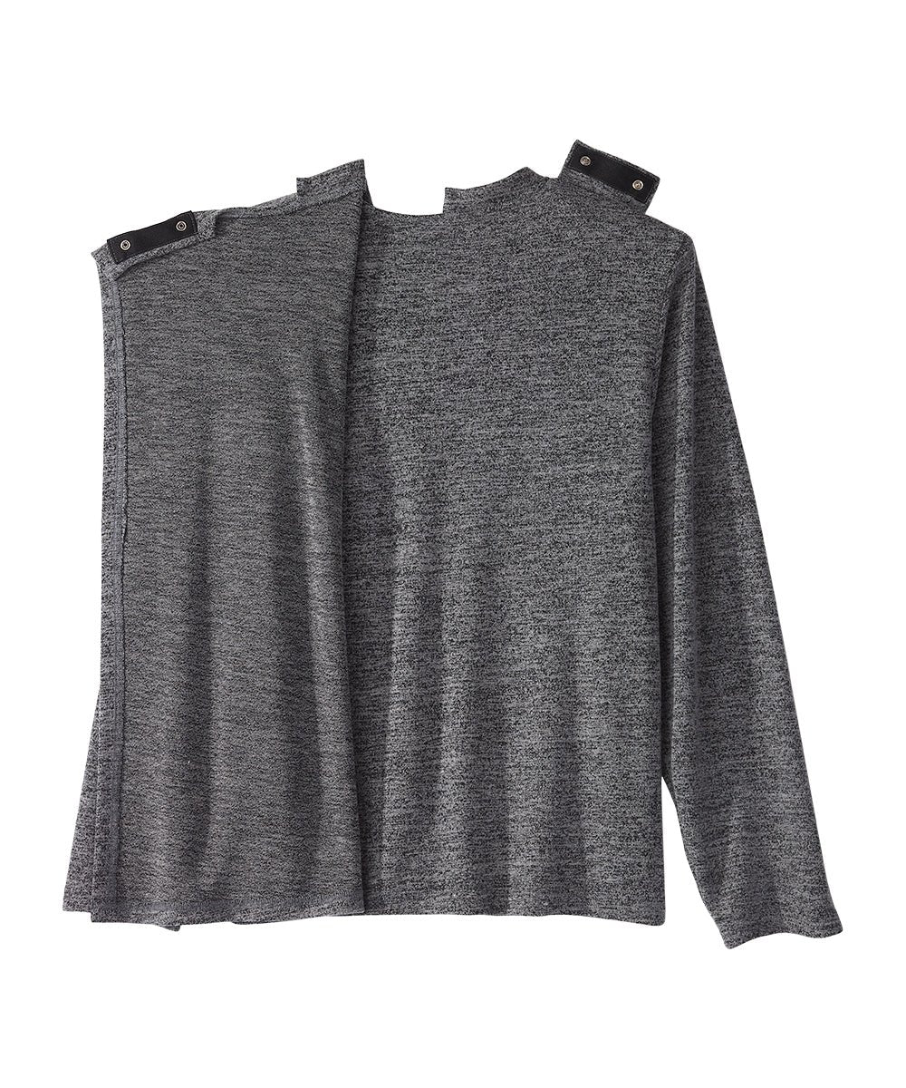 Women's Open Back Knit Button Top