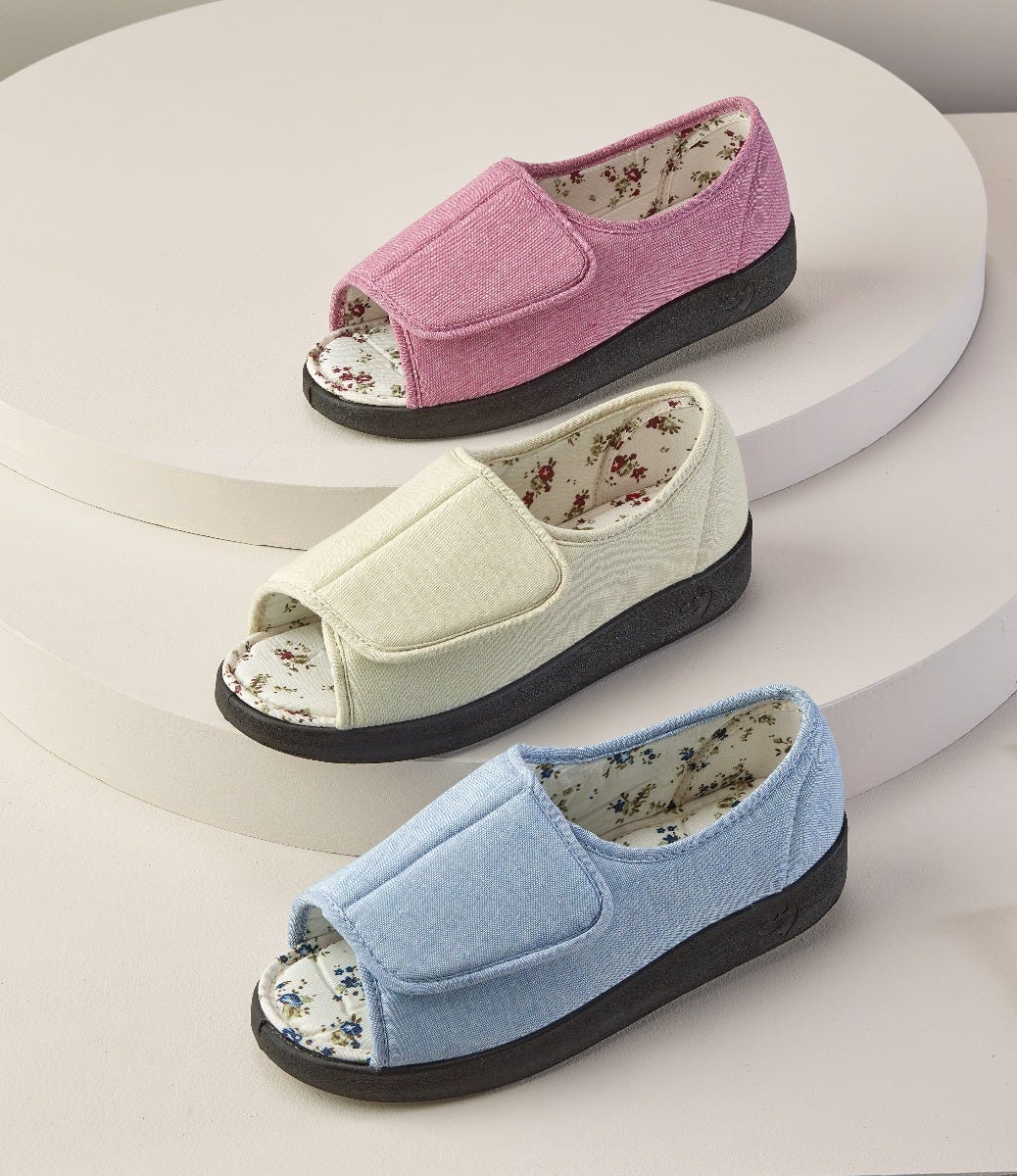 Women's Easy-Close Open-Toe Shoes