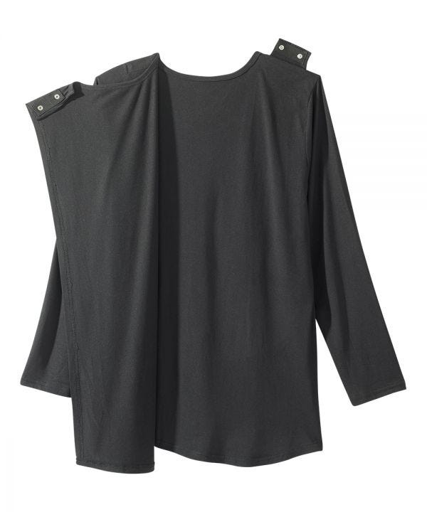 Women's Open Back Embellished Long Sleeve Top