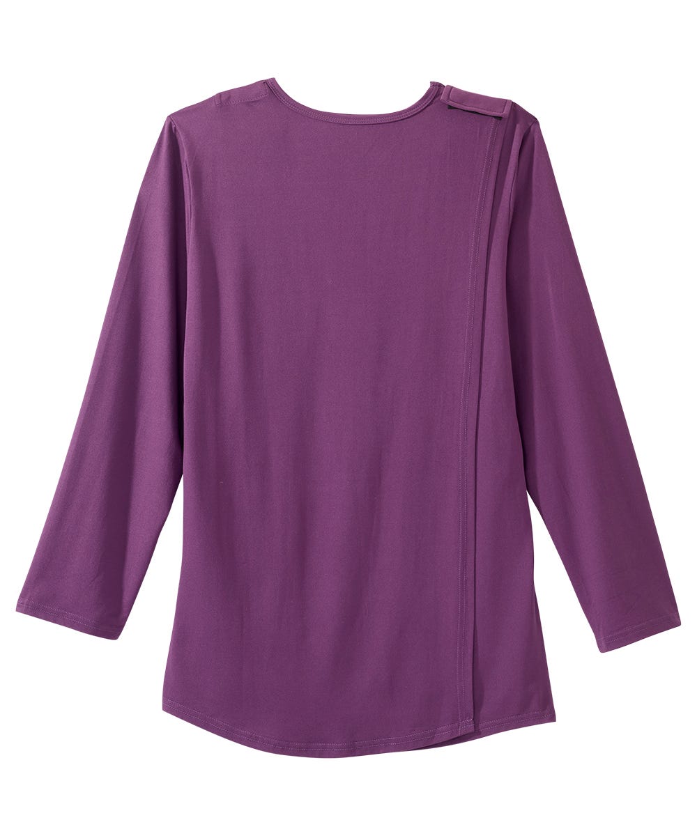 Women's Open Back Embellished Long Sleeve Top