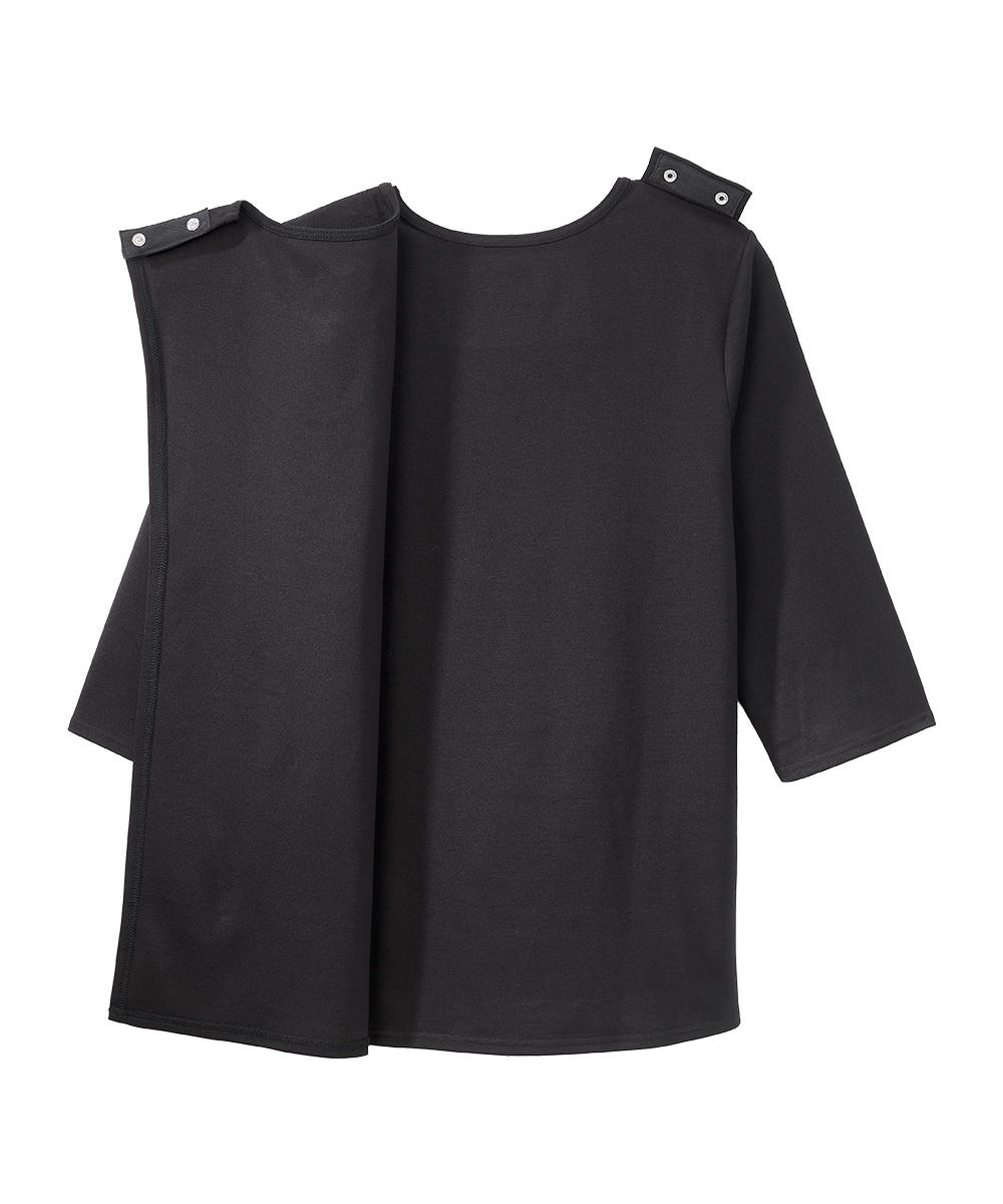Women's Open Back Embroidered 3/4 Sleeve Top