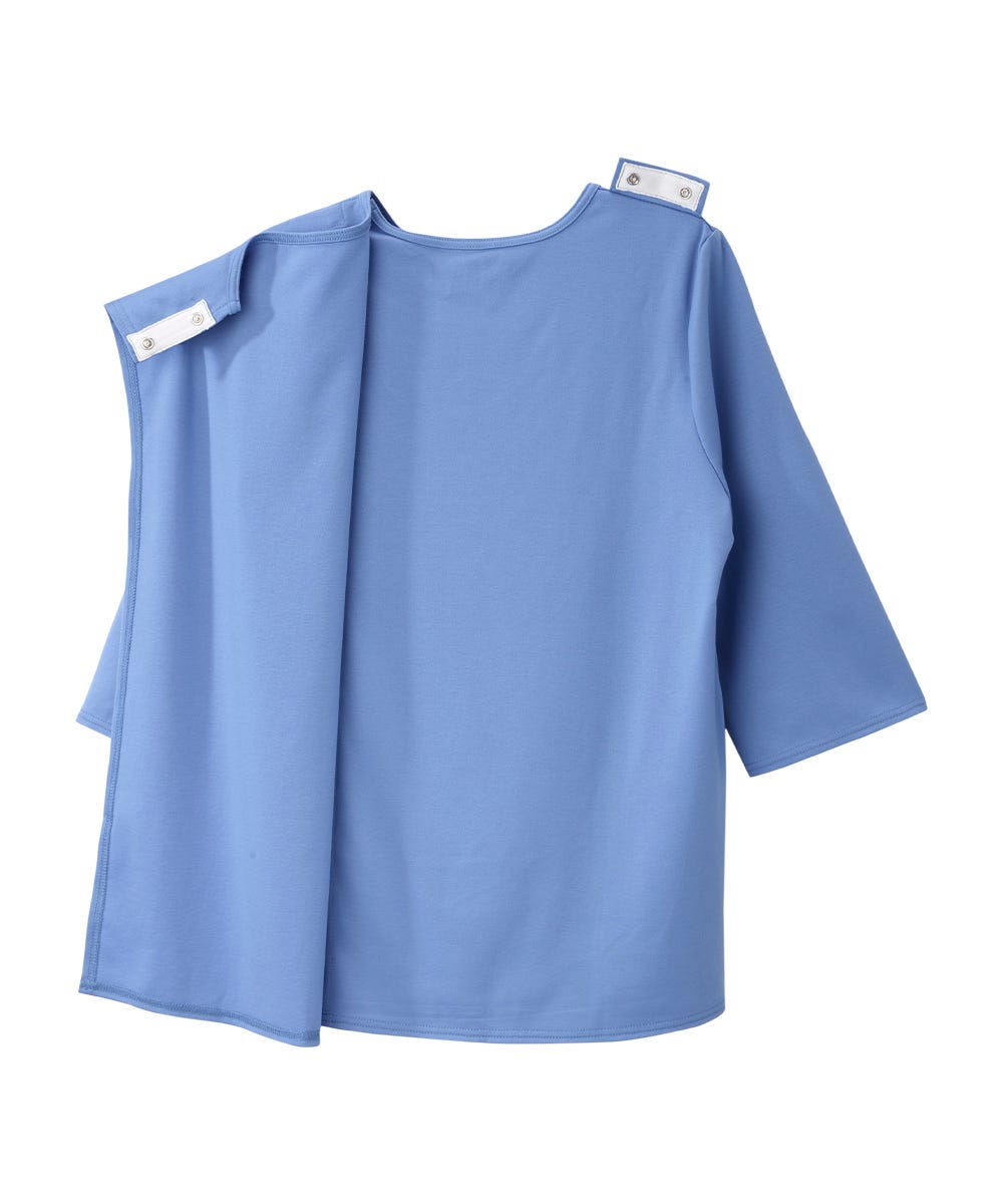 Women's Open Back Embroidered 3/4 Sleeve Top