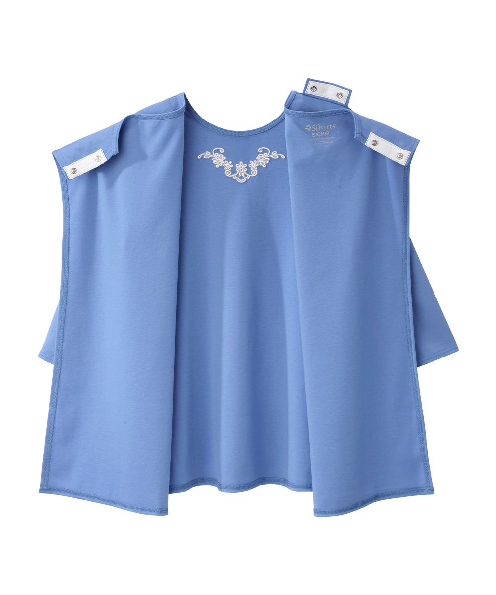 Women's Open Back Embroidered 3/4 Sleeve Top