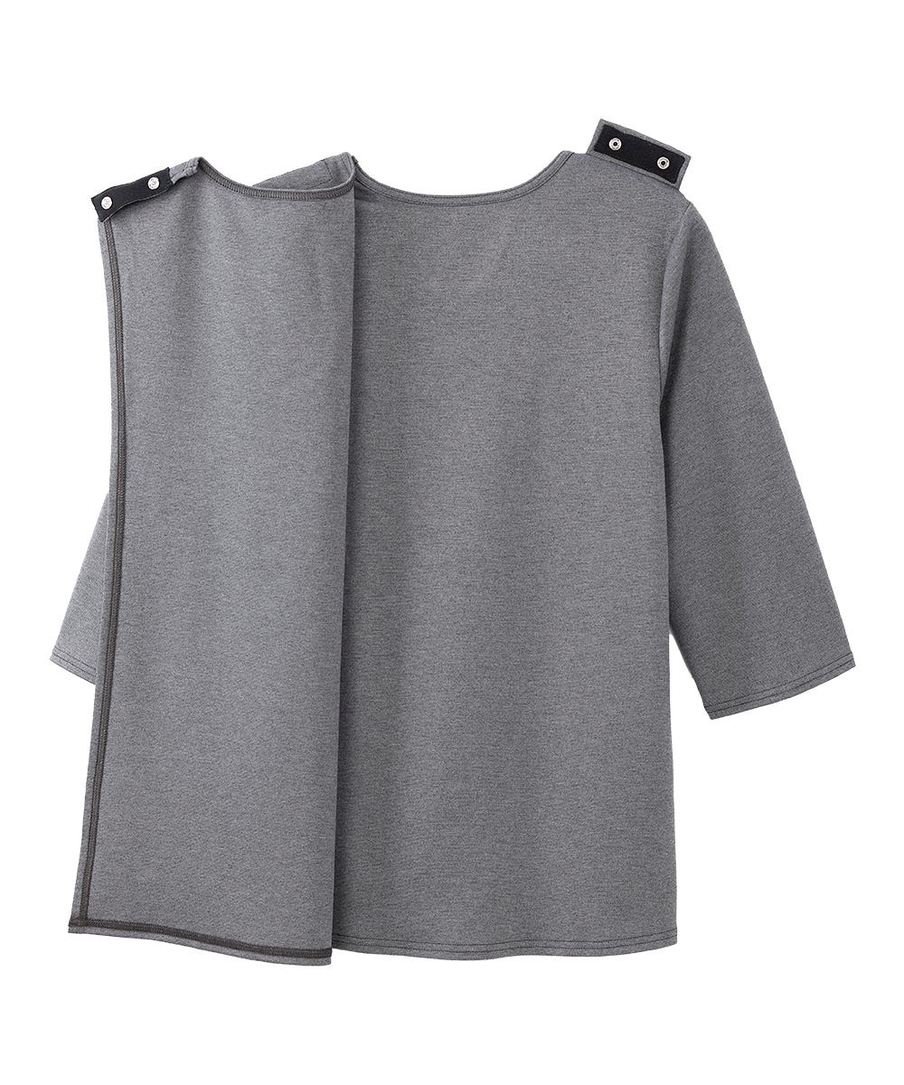 Women's Open Back Embroidered 3/4 Sleeve Top