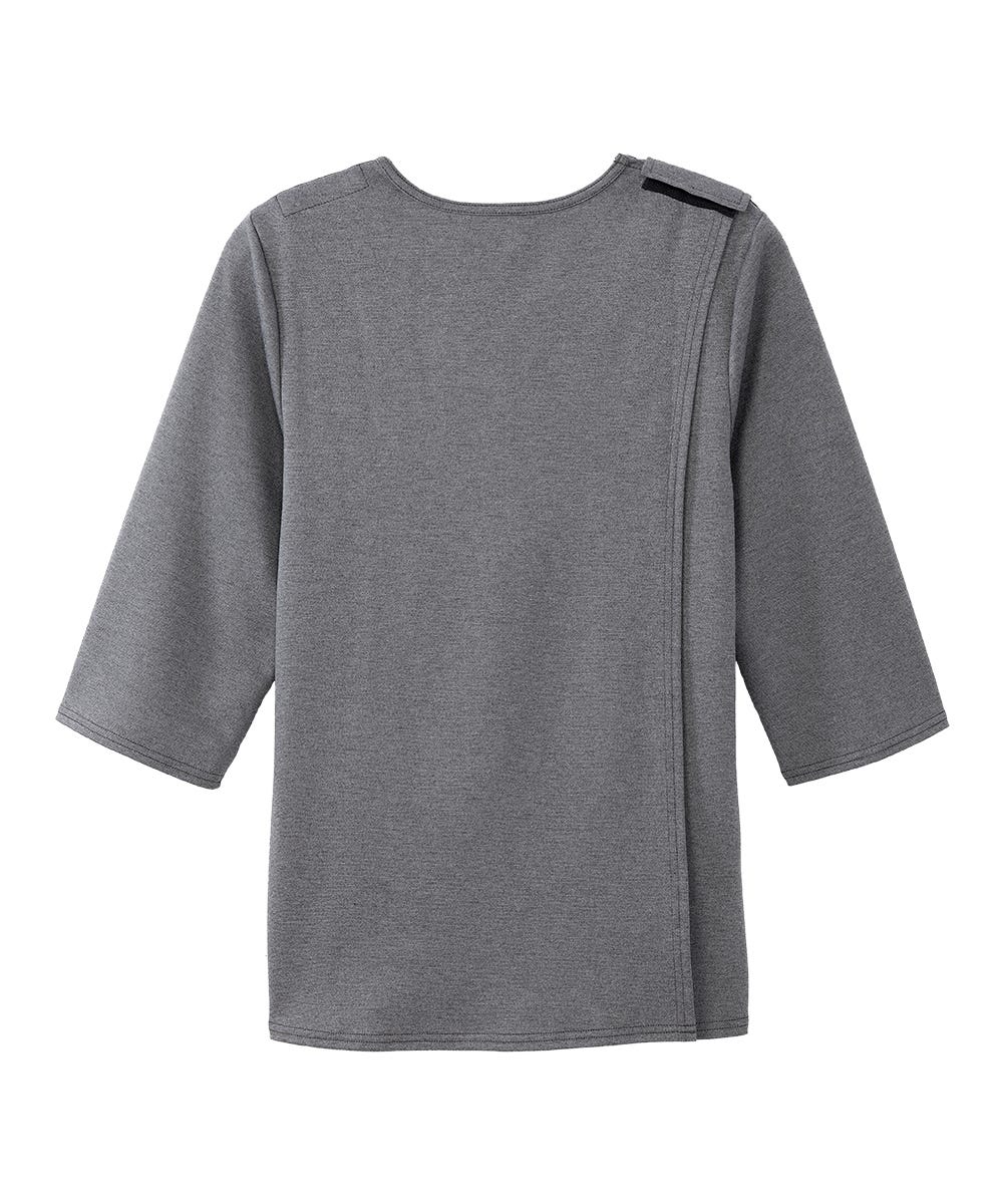 Women's Open Back Embroidered 3/4 Sleeve Top
