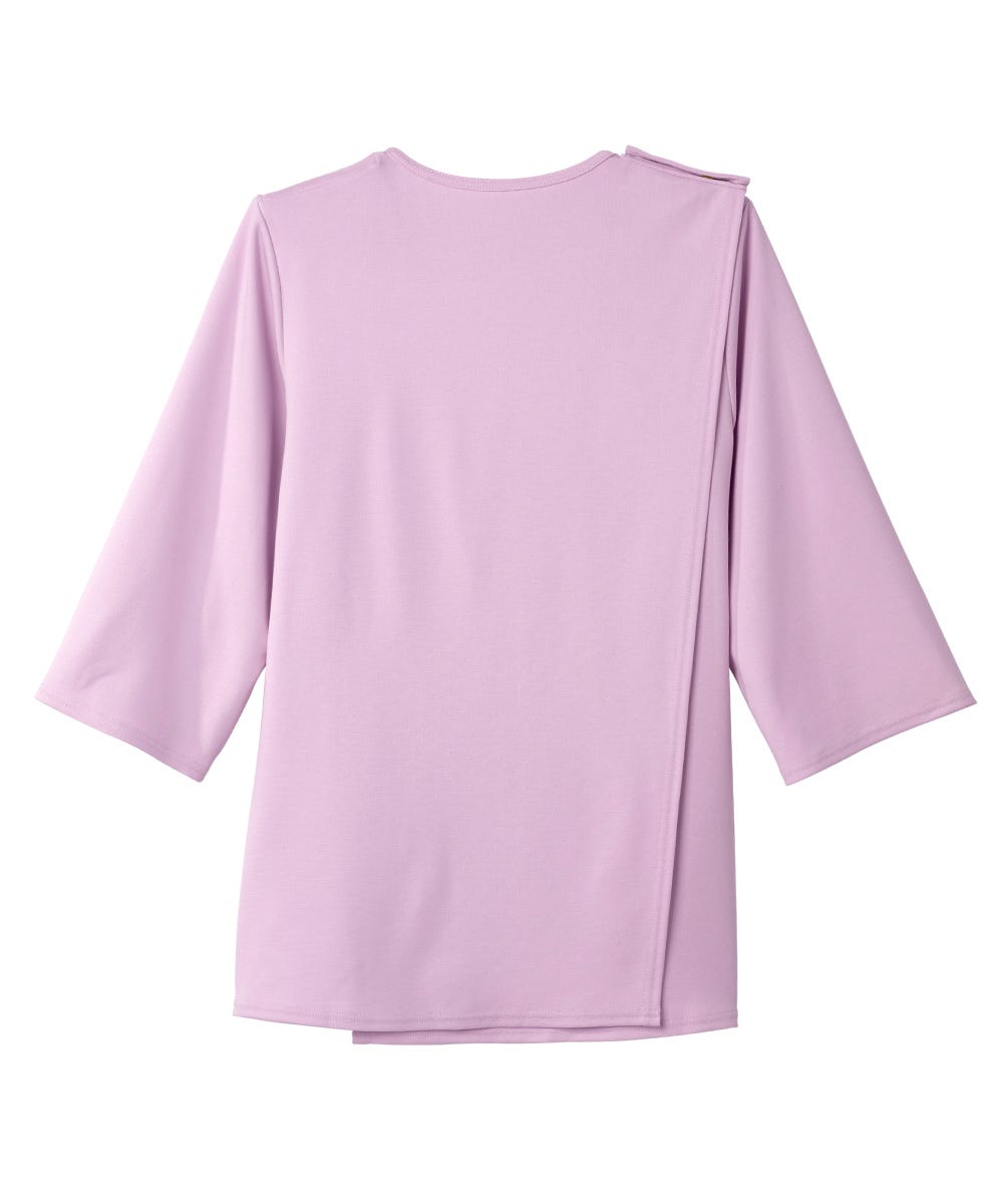 Women's Open Back Embroidered 3/4 Sleeve Top