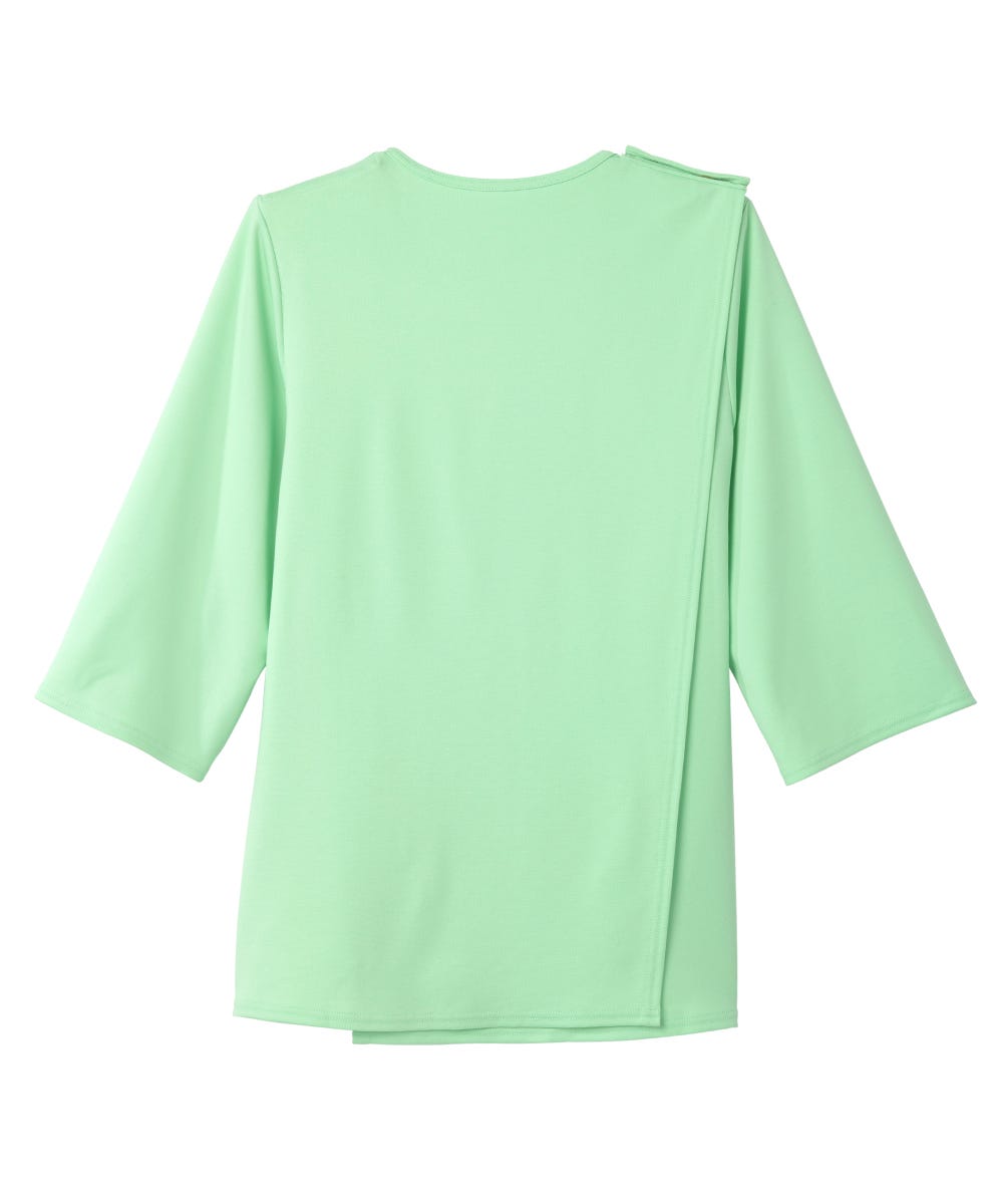 Women's Open Back Embroidered 3/4 Sleeve Top