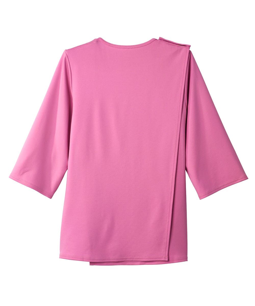 Women's Open Back Embroidered 3/4 Sleeve Top