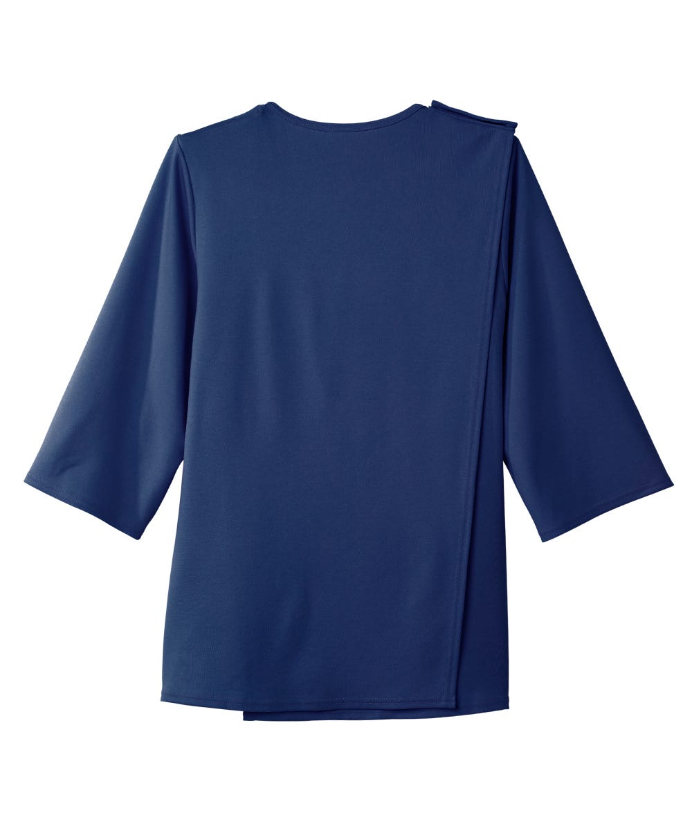 Women's Open Back Embroidered 3/4 Sleeve Top