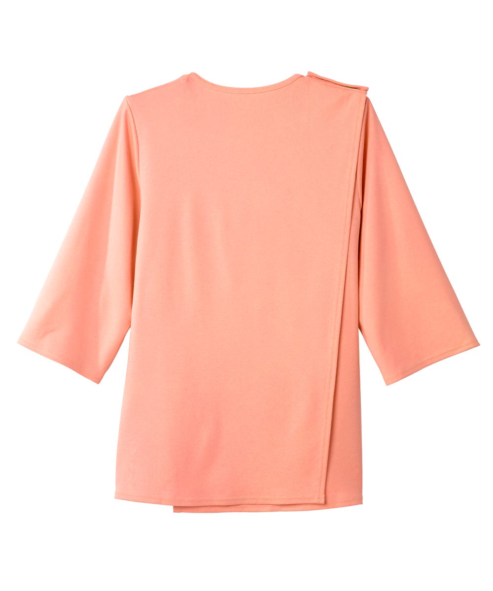 Women's Open Back Embroidered 3/4 Sleeve Top