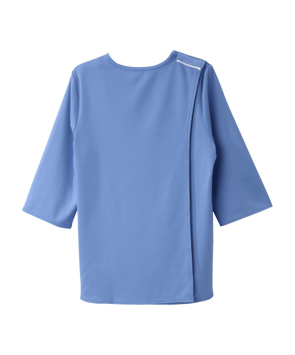 Women's Open Back Embroidered 3/4 Sleeve Top
