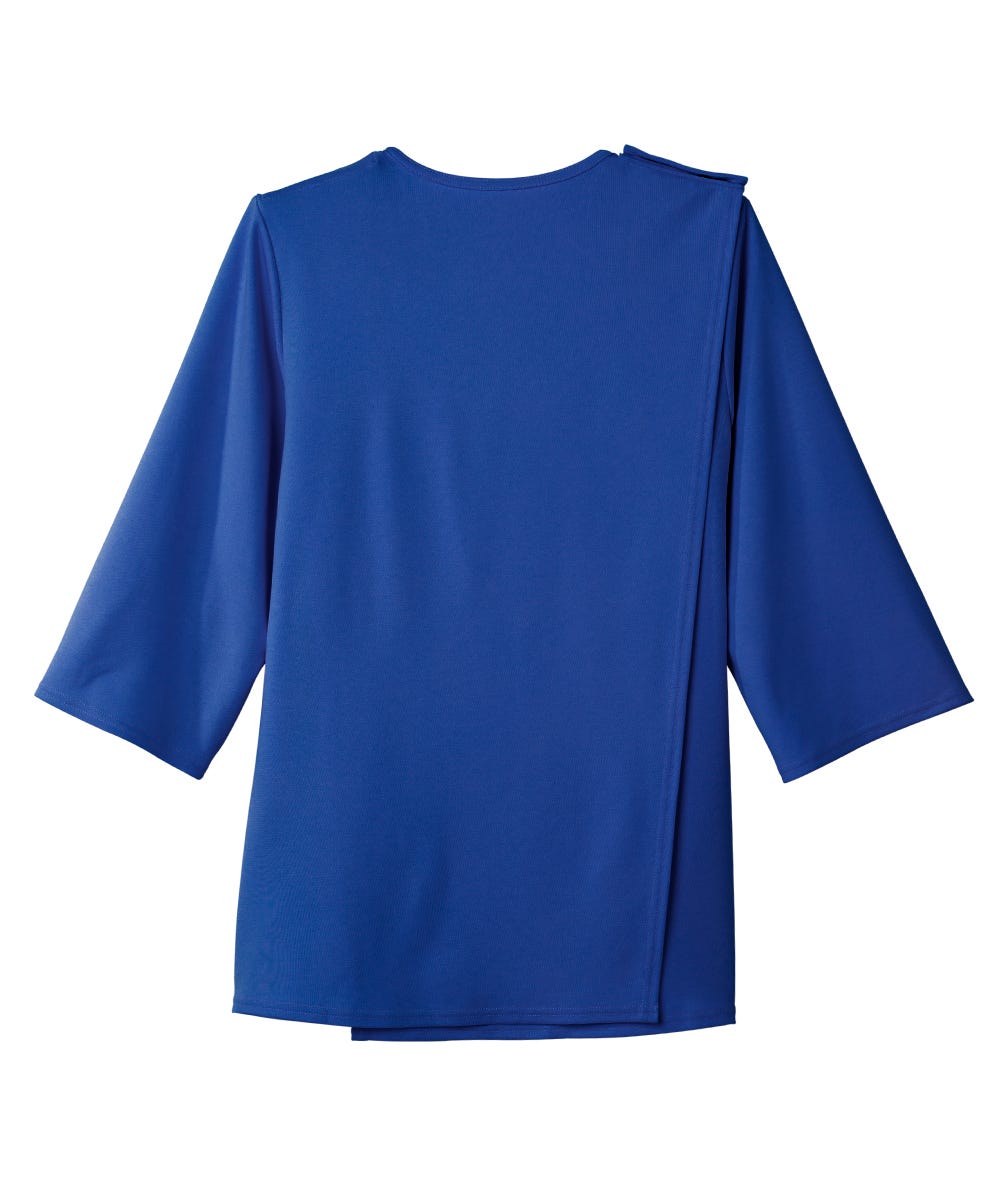 Women's Open Back Embroidered 3/4 Sleeve Top