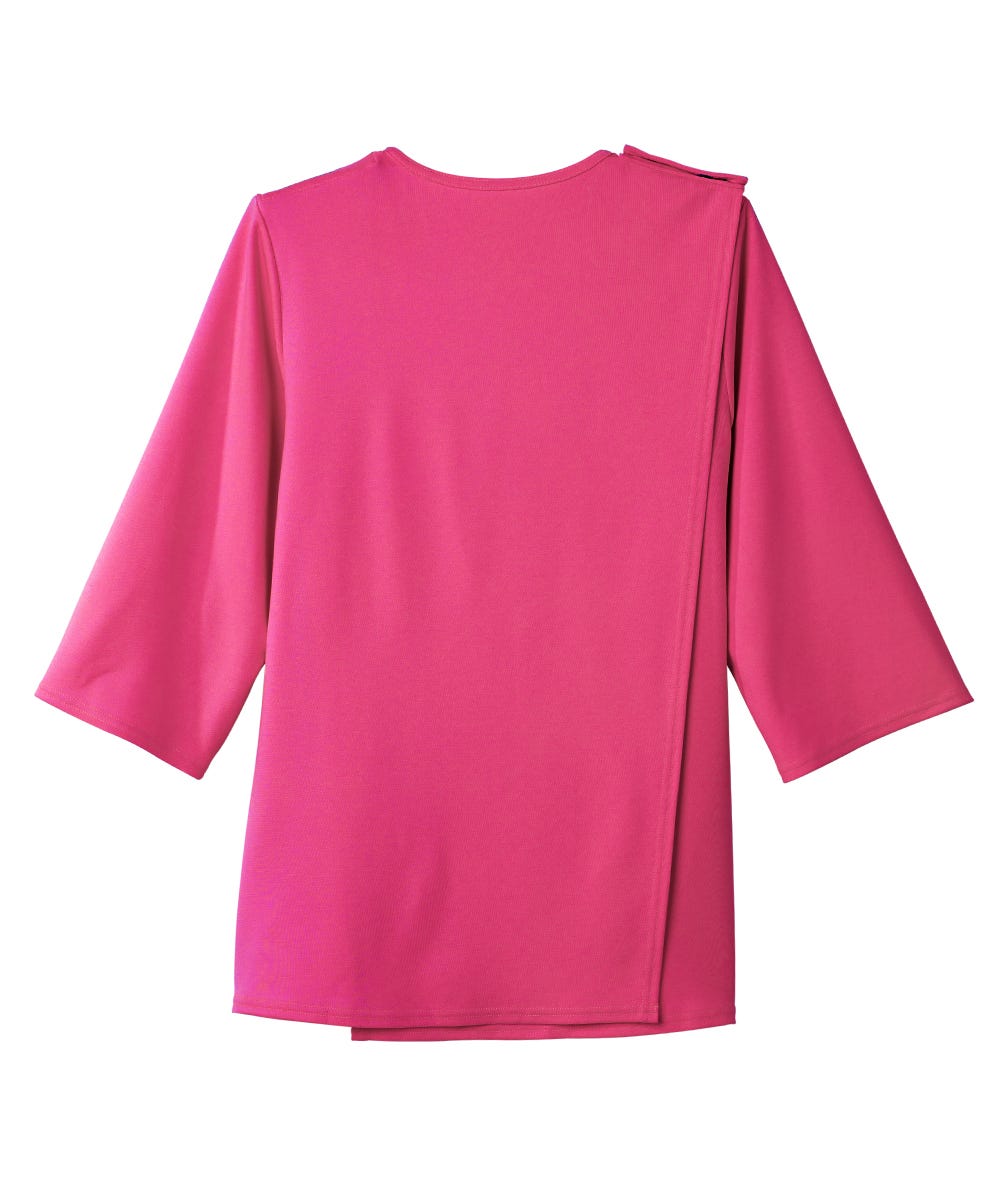 Women's Open Back Embroidered 3/4 Sleeve Top
