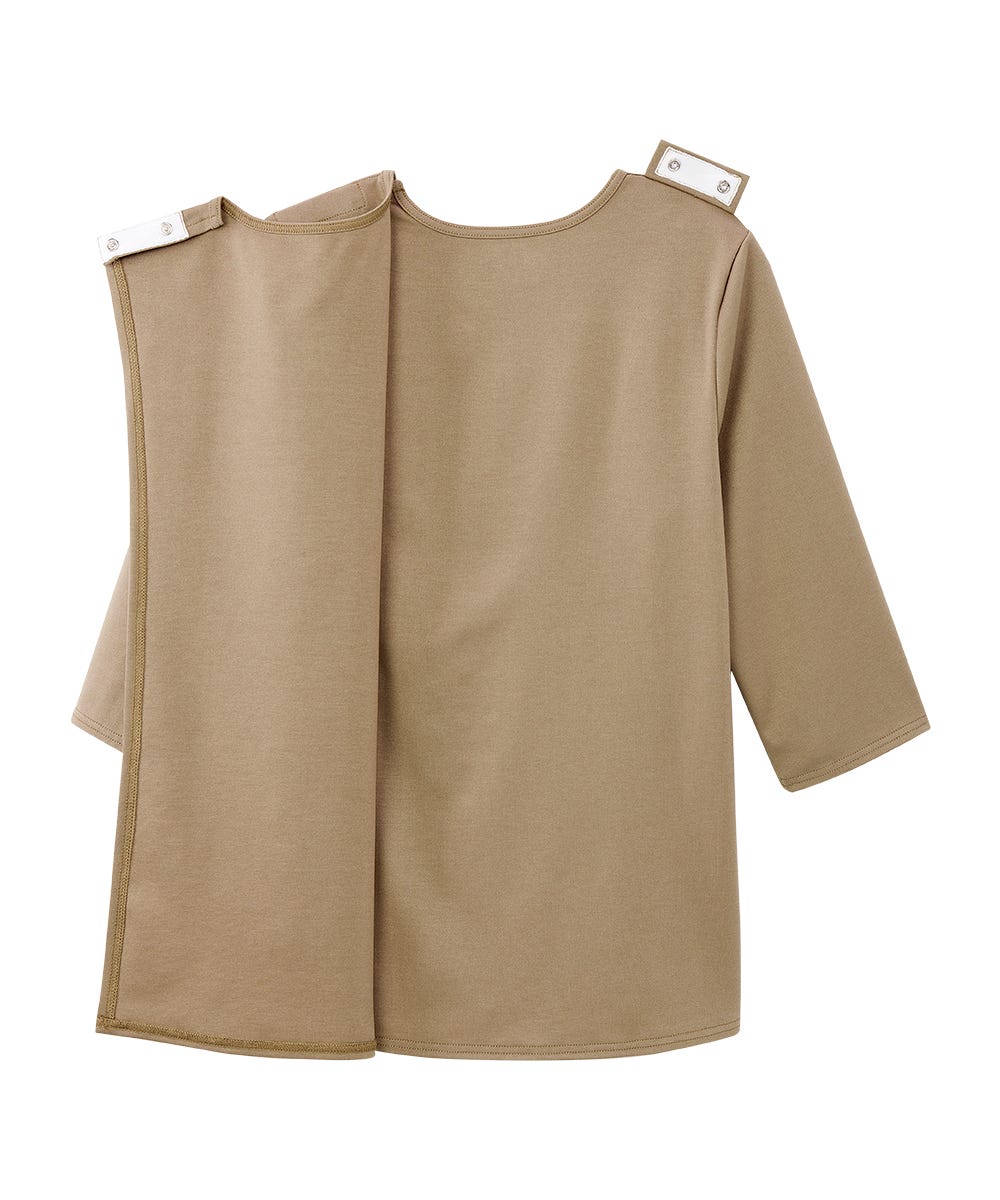 Women's Open Back Embroidered 3/4 Sleeve Top