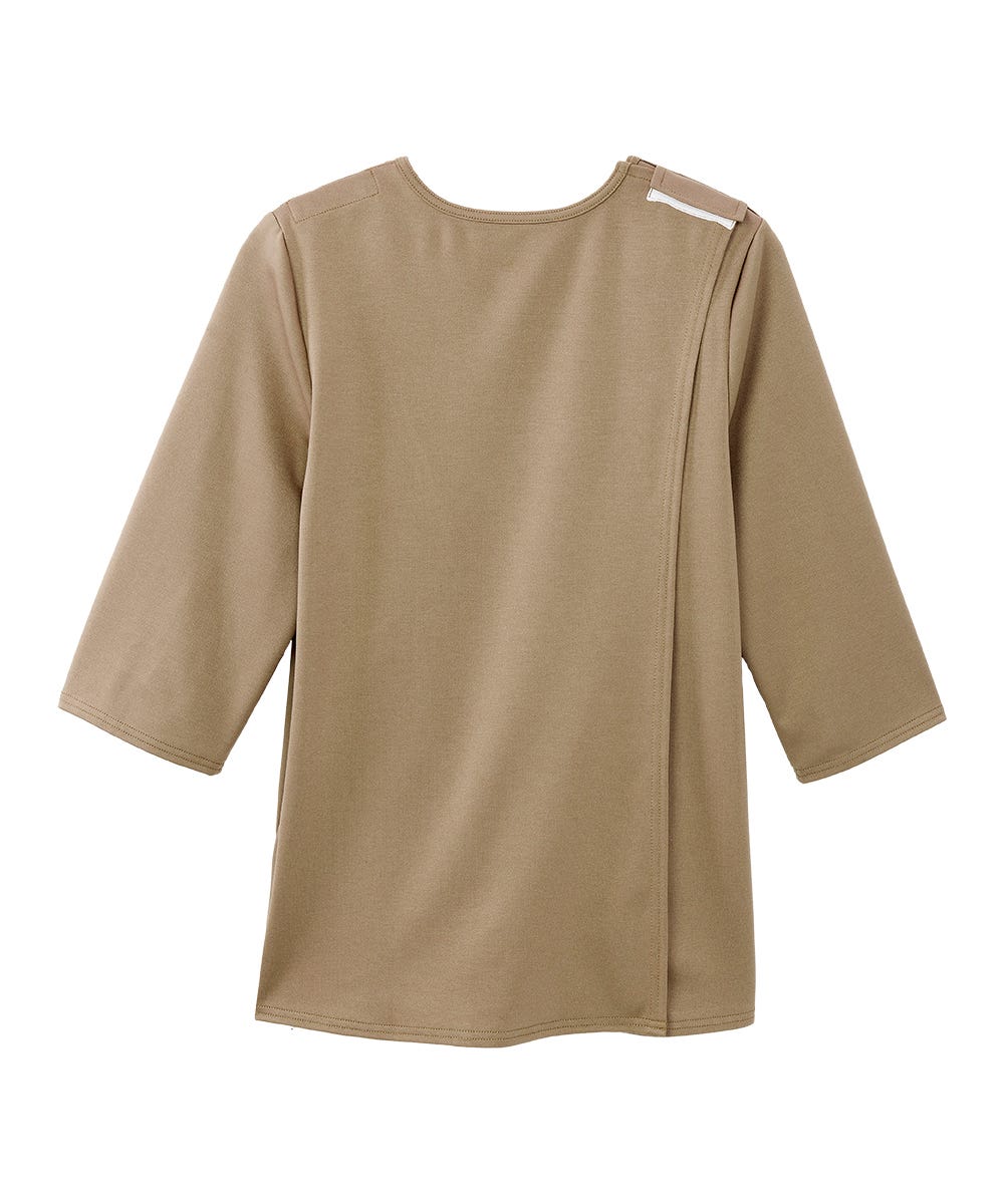 Women's Open Back Embroidered 3/4 Sleeve Top