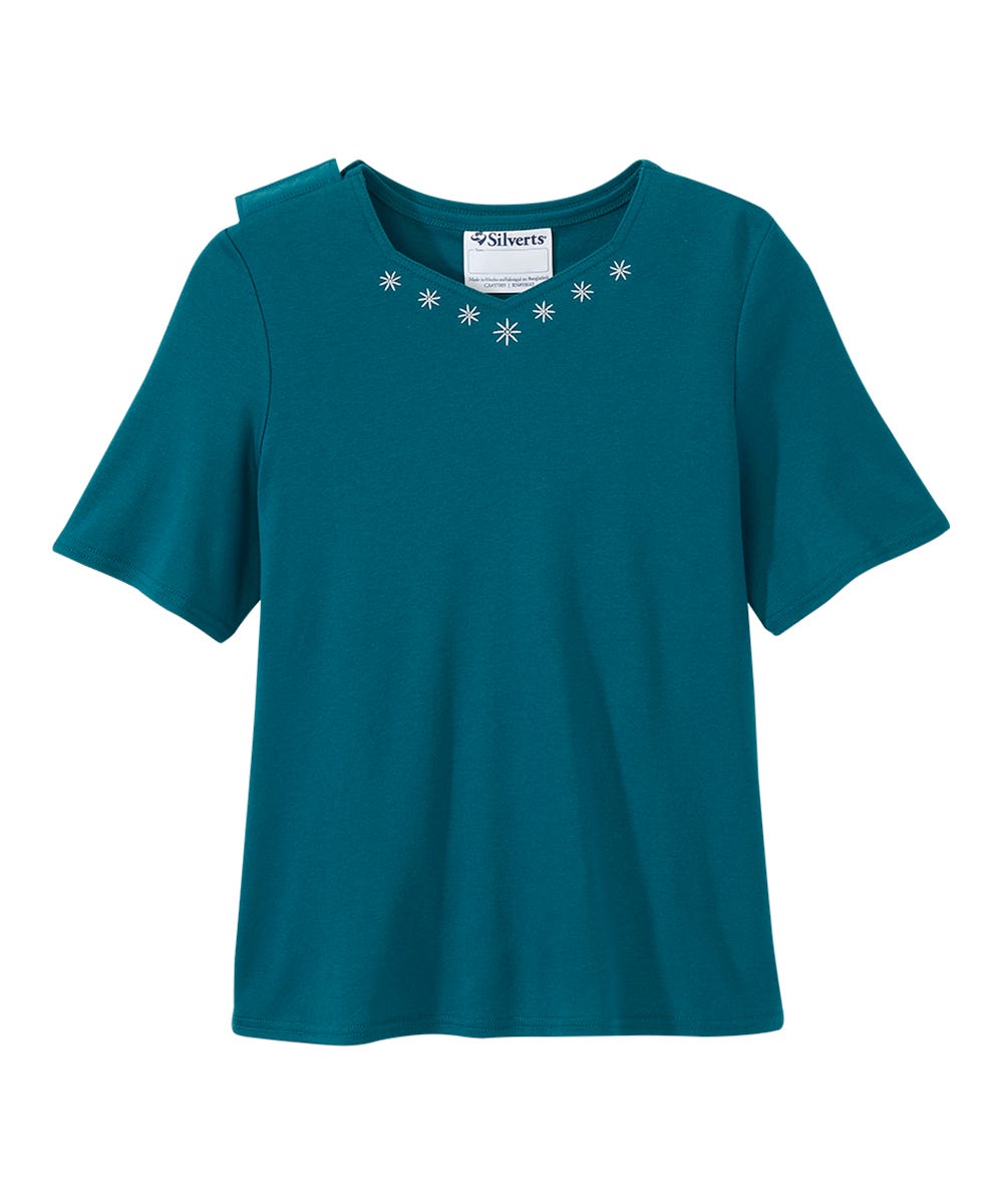 Women's Soft Embroidered Adaptive Top