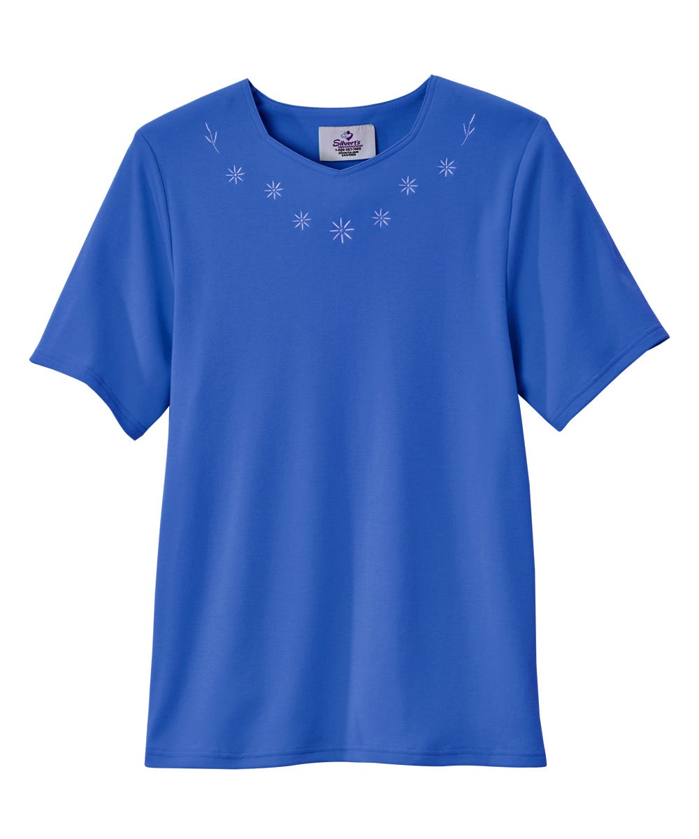 Women's Soft Embroidered Adaptive Top