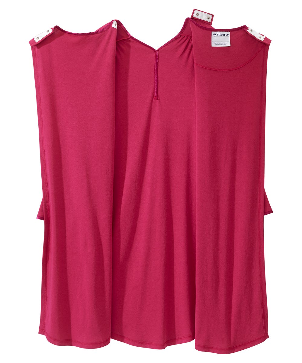 Women's Open Back Henley Nightgown