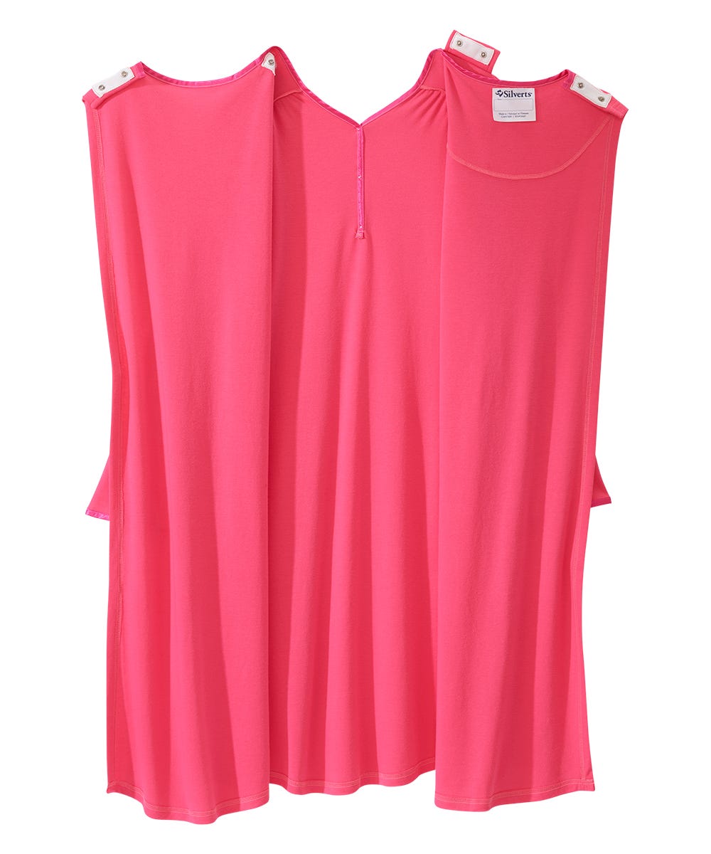 Women's Open Back Henley Nightgown