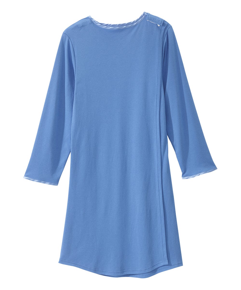 Women's Open Back Henley Nightgown