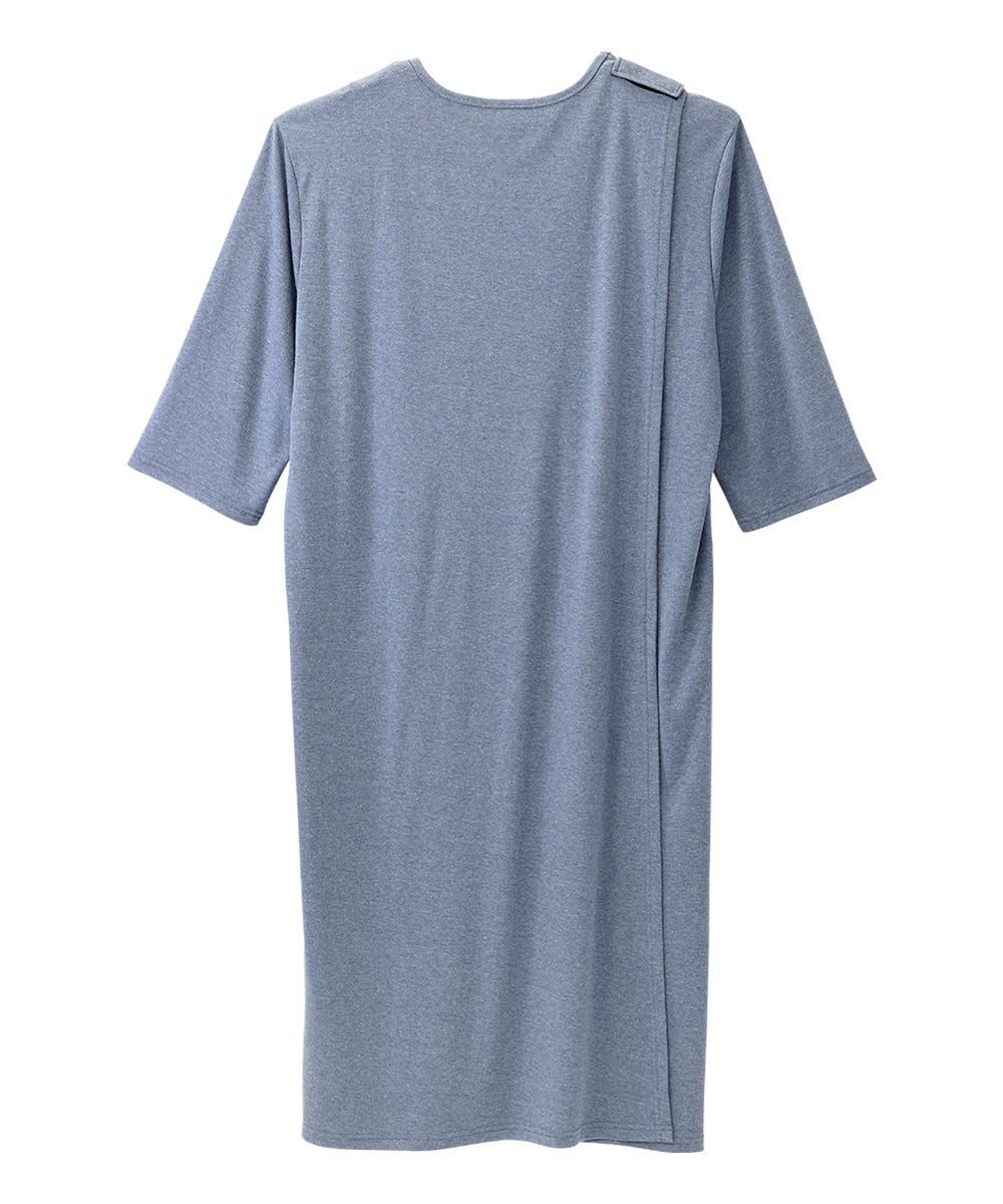 Men's Open Back Henley Nightgown
