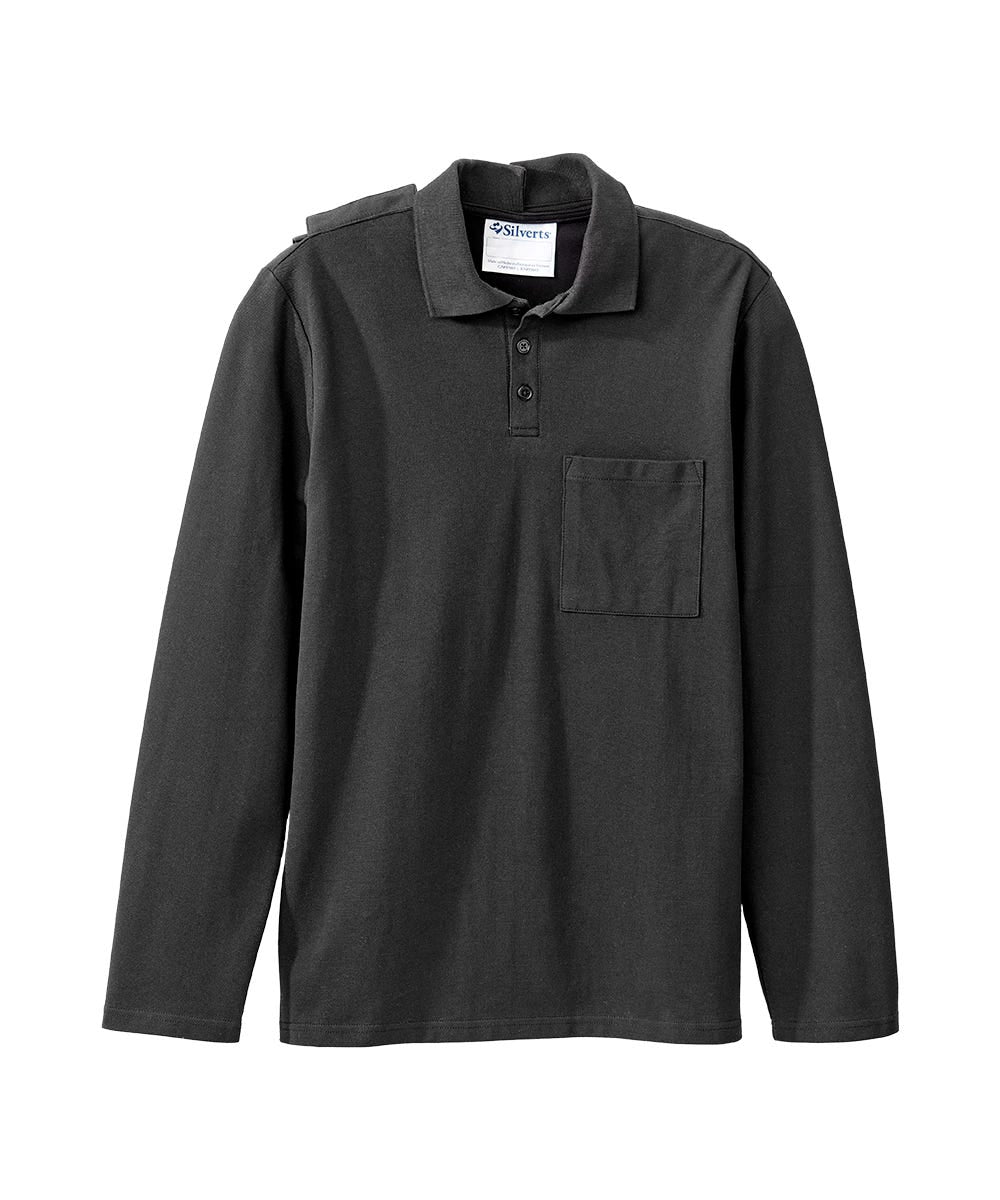 Men's Open Back Long Sleeve Polo