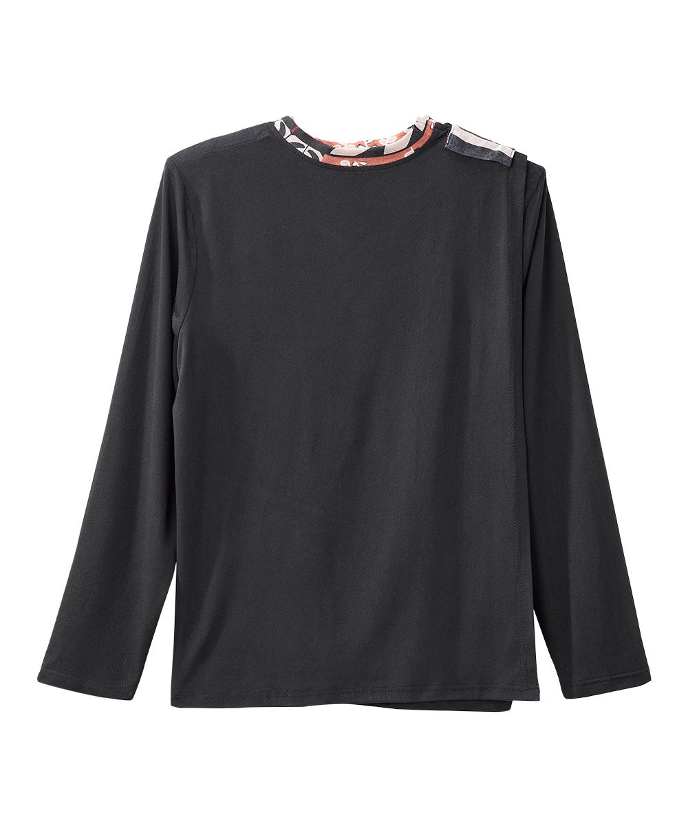 Women's Open Back Patchwork Top