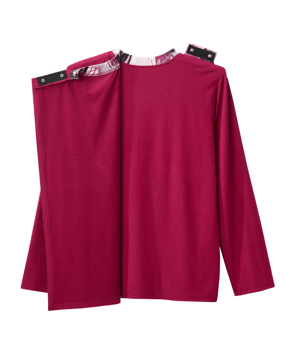 Women's Open Back Patchwork Top